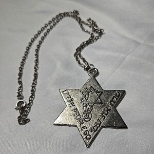 Vintage USSR PRISONER OF CONSCIENCE SILVER STAR NECKLACE
